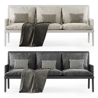 Rattan three-seater sofa DR53 / Three-seater rattan sofa — Ver 3