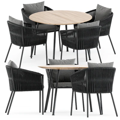 Porto Dining Chair by burkedecor and Agave table by ethimo — Ver 1