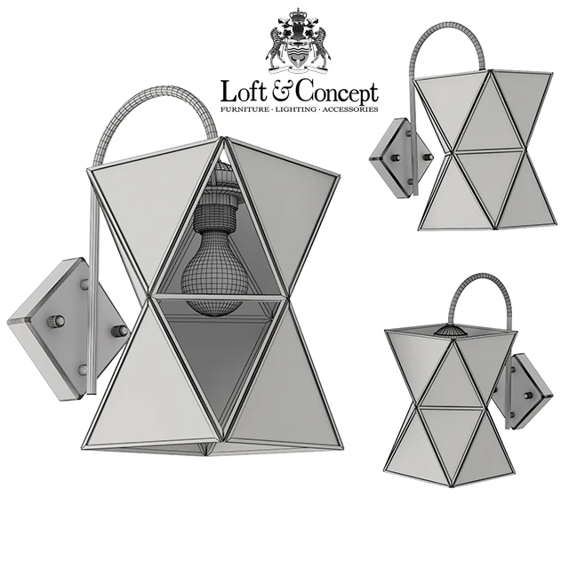 Sconce PolyPyramid Glass Bra Cognac — Descargar