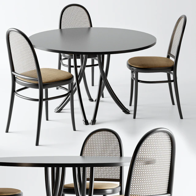 Gebrueder Thonet Vienna - Table and Chair — Descargar