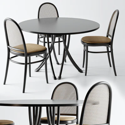 Gebrueder Thonet Vienna - Table and Chair — Ver 1