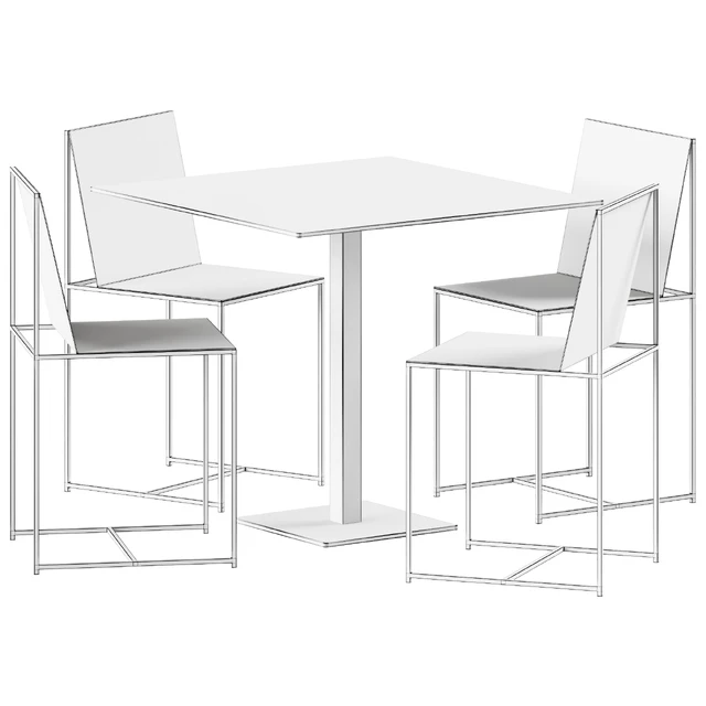 Table Mona by Grill and Chair Slim Sissi by Zeus Noto / Outdoor Furniture — Descargar