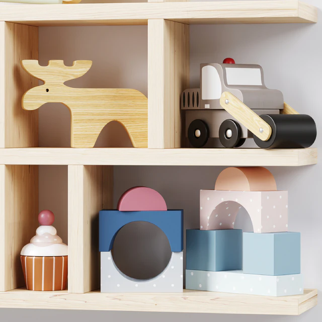 Shelf bunny and elephant with kids decor by jabadabado — Descargar