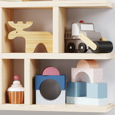 Shelf bunny and elephant with kids decor by jabadabado — Ver 5
