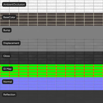 dragfaced stack bond brick wall texture gray — View 4