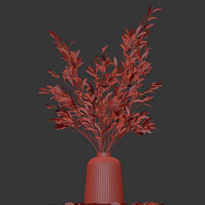 Olive stems in yellow glass vase with water — Вид 2