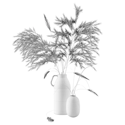 Vases set by H & M with pampas grass — Ver 2