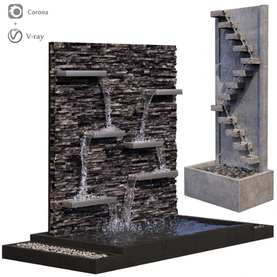 Sandstone wall fountains — Ver 1