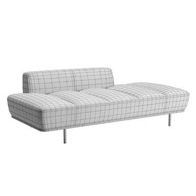 CB2 Lawndale Saddle Leather Daybed With Brass Base — Вид 2