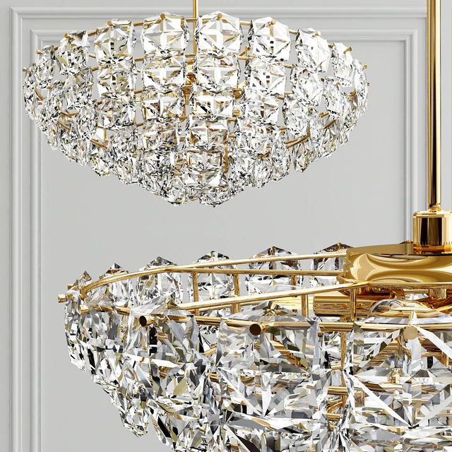 Chandelier gold and glass collection — Descargar