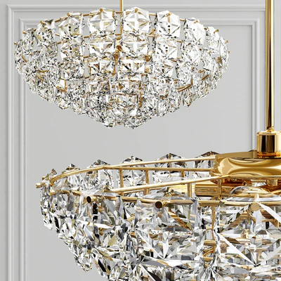 Chandelier gold and glass collection — Ver 5