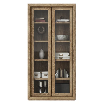 Restoration Hardware / Reclaimed Russian Oak Glass Double-Door Cabinet — Вид 2
