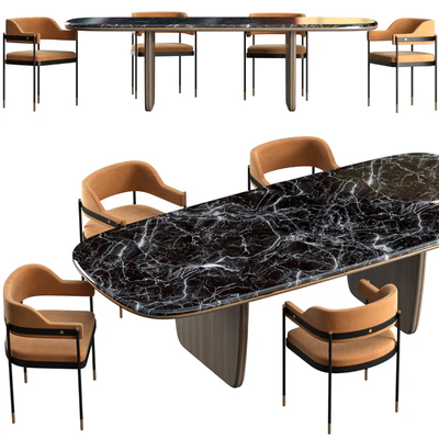 Dining table Laskasas Jeane + chair Laskasas Dale — Ver 4