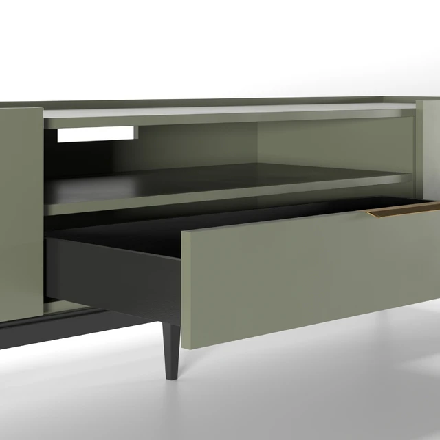 TV cabinet Metropolitan with drawer and folding fronts — Descargar