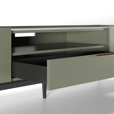 TV cabinet Metropolitan with drawer and folding fronts — Ver 2