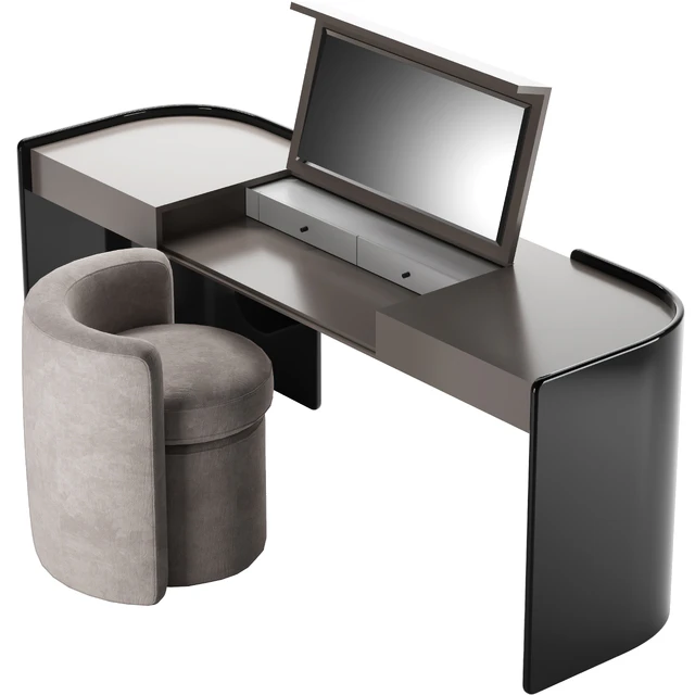 Modern Make Up Table with Pouf — Скачать