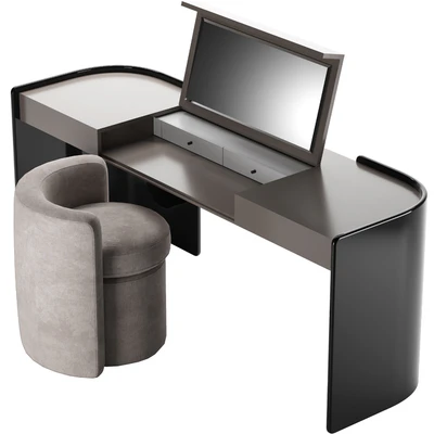 Modern Make Up Table with Pouf — Вид 3
