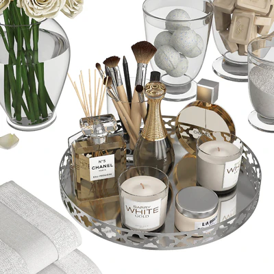 Silver Gold Bathroom Decor — Ver 2
