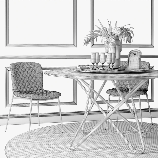 Calligaris Love chair Stellar table set — Скачать