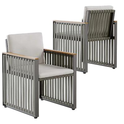 Outdoor garden wicker woven dining set Skyline design Horizon — Ver 4