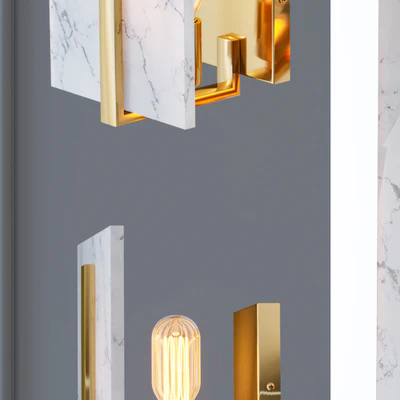 Marble square Wall Lamp — Ver 3