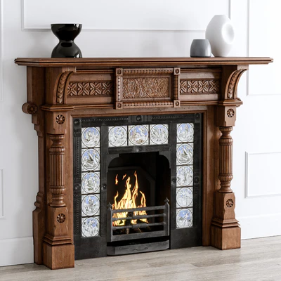 Antique Oak Fireplace — Ver 1