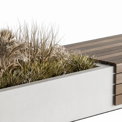 Urban Furniture / Architecture Bench with Plants 07 — Ver 3