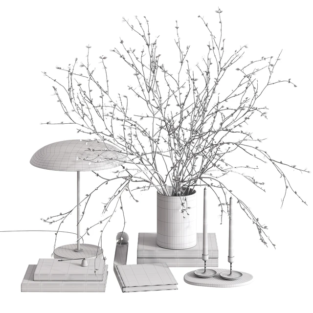 Decorative set with Solstice Ore Table Lamp — Скачать