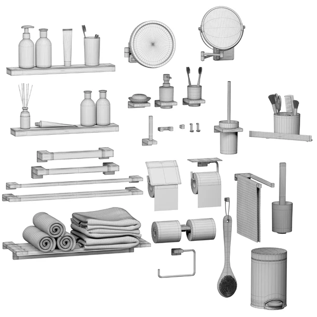 Hansgrohe set of bathroom accessories and decor — Descargar