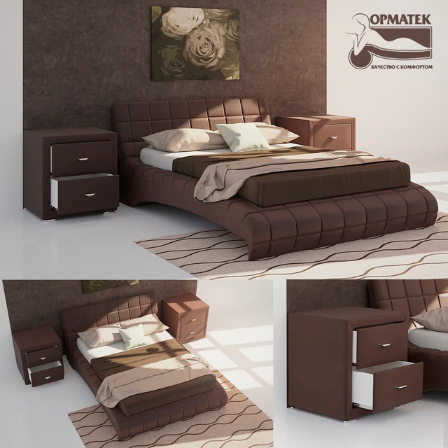 Bed NUVOLA 1, stone ORMA SOFT 2 — Descargar