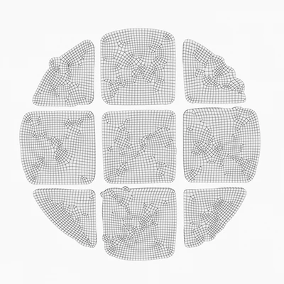 Ceramic wall sculpture Circle Prism by Chris Gryder — Ver 3