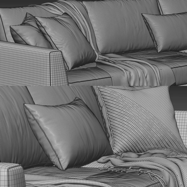 Meridiani Louis Up Sofa — Descargar