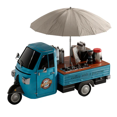 Foodtruck coffee blue set 7 — Ver 4