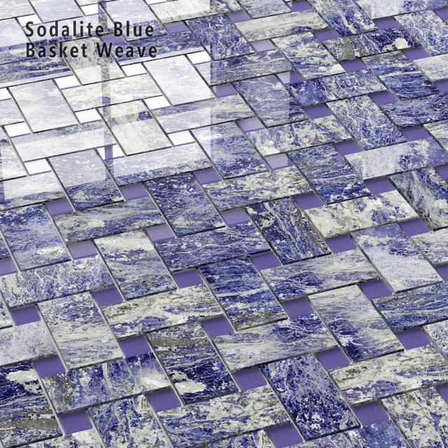 Плитка Sicis SiciStone Sodalite Blue Basket Weave — Скачать