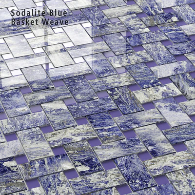 Плитка Sicis SiciStone Sodalite Blue Basket Weave — Вид 1