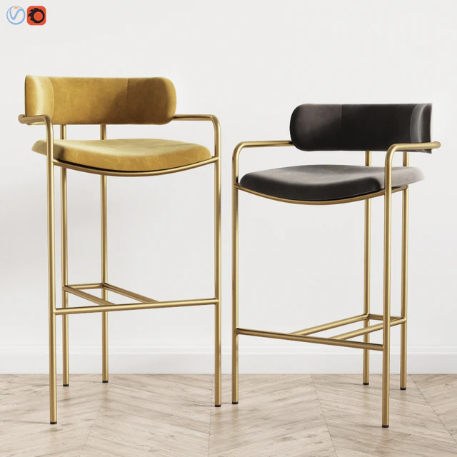 Lenox Velvet Bar and Counter Stools West Elm — Скачать