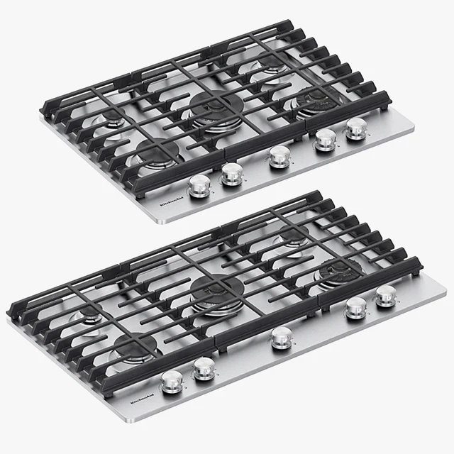 KitchenAid - 5-Burner Gas Cooktops with Griddle — Descargar