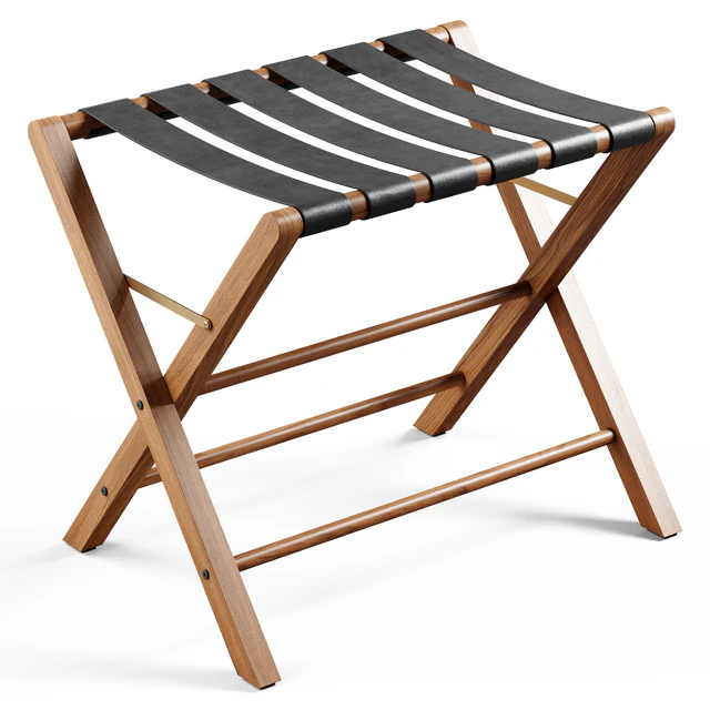 Zara Home - The leather and wood stand for suitcase — Descargar