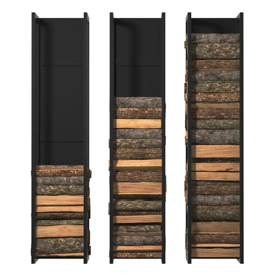 Wall firewood rack D790BK — Ver 2