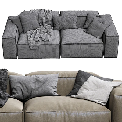 livingdivani Leather SOFA Extra Wall — Ver 4