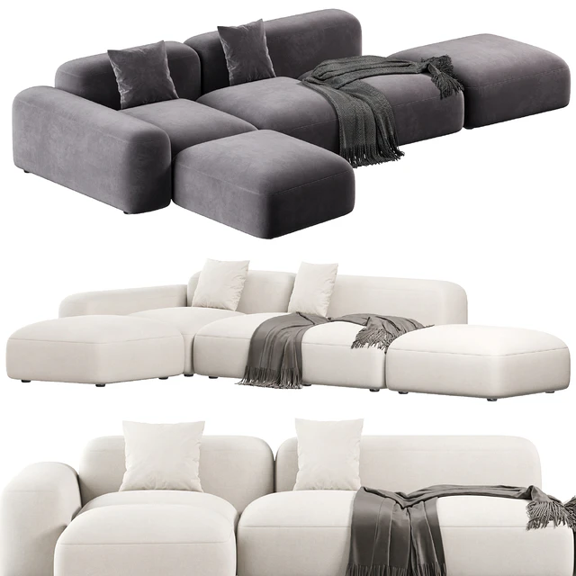 Customizable Sofa Lapis E019 — Скачать