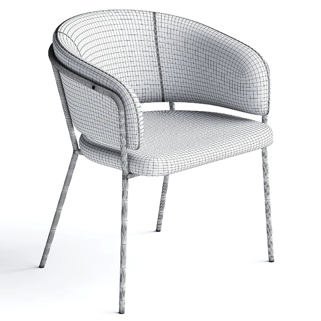 Chair La Forma Konnie beige chenille golden legs — Descargar