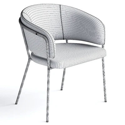 Chair La Forma Konnie beige chenille golden legs — Ver 2