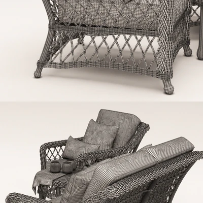 HAMPTON SEATING IN IVORY FINISH — Ver 3