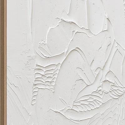 White Textural Plaster Wall Art C-438 — Вид 3