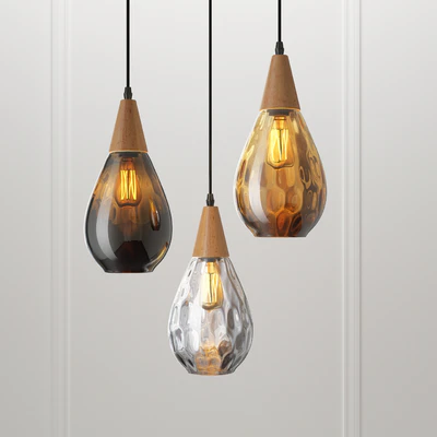 Sergia modern nordic drop glass pendant lamp — Скачать