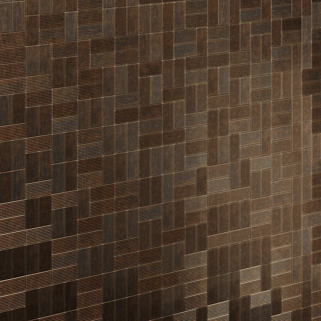 Tile wall Ariosto Ribbed Oxide Metal Rusty — Descargar