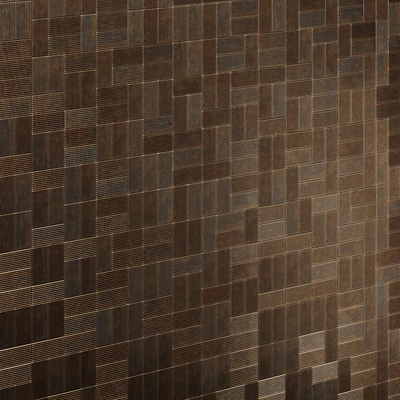 Tile wall Ariosto Ribbed Oxide Metal Rusty — Ver 2