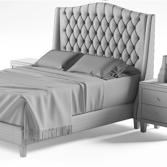 Scarlett Tufted Bed — Descargar