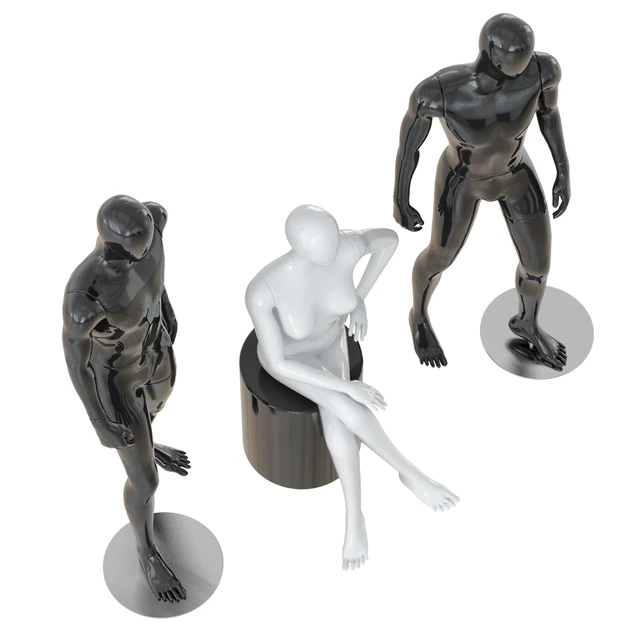 Two male and one female faceless mannequins 30 — Descargar